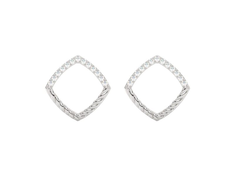 14Kt White Gold Diamond 1/20Ctw Earring