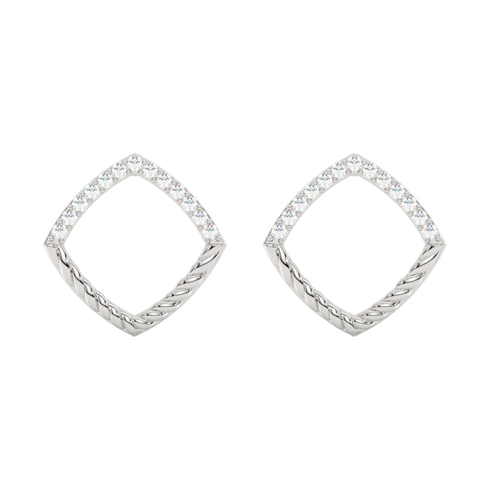 14Kt White Gold Diamond 1/20Ctw Earring