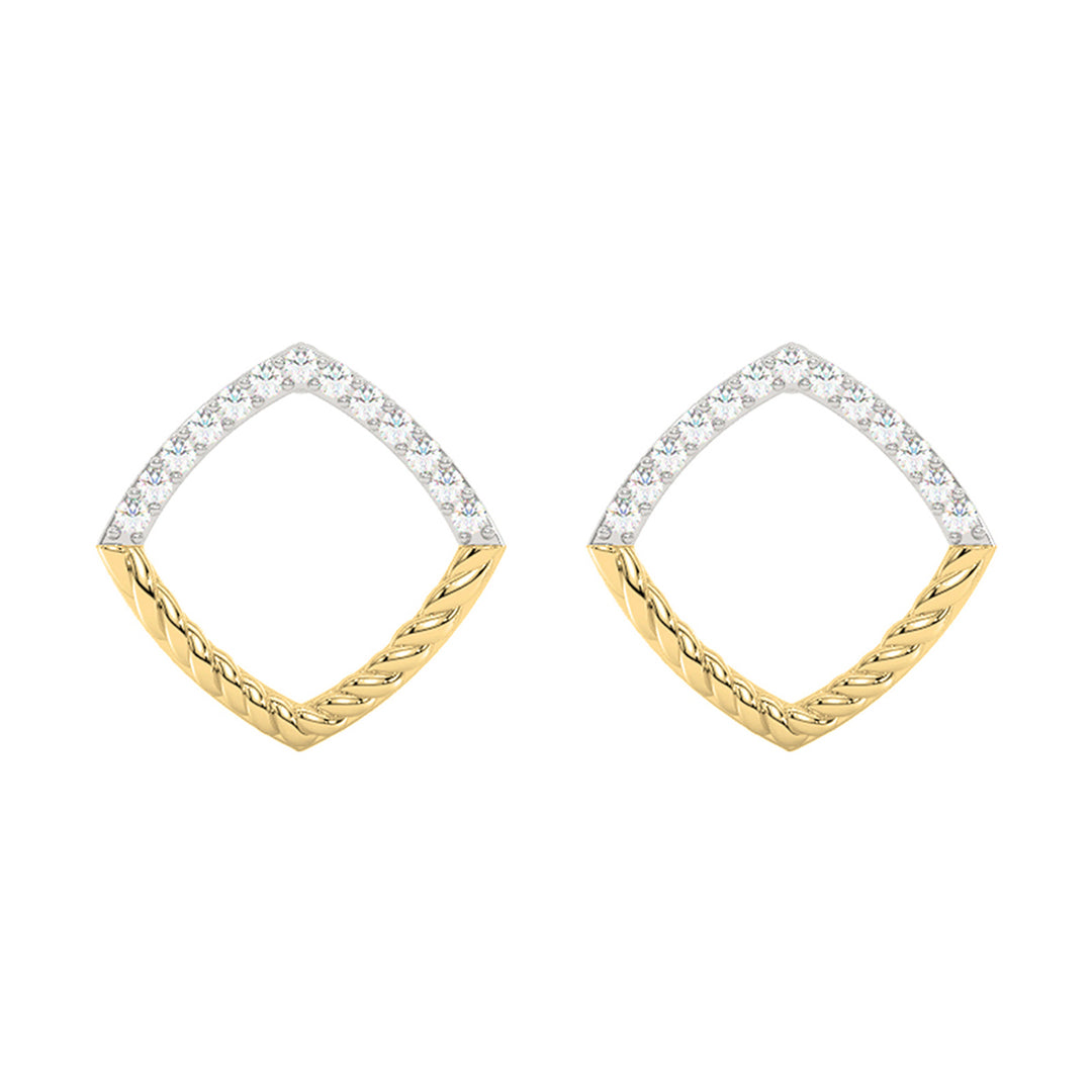 14Kt Yellow Gold Diamond 1/20Ctw Earring