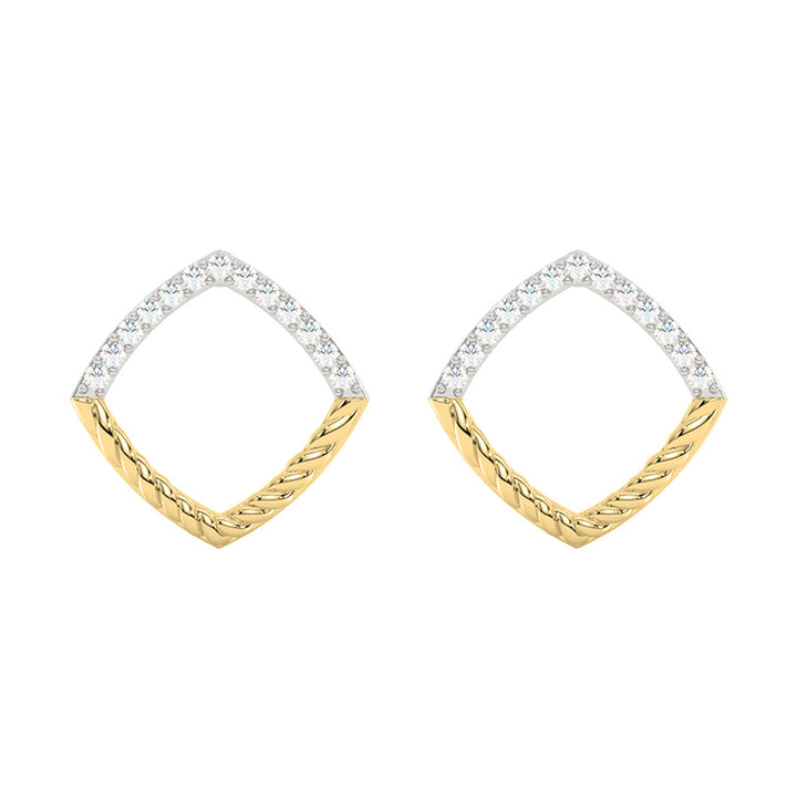 14Kt Yellow Gold Diamond 1/20Ctw Earring