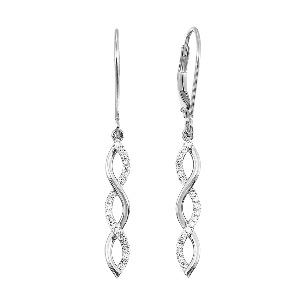 10Kt White Gold Diamond 1/7Ctw Earring
