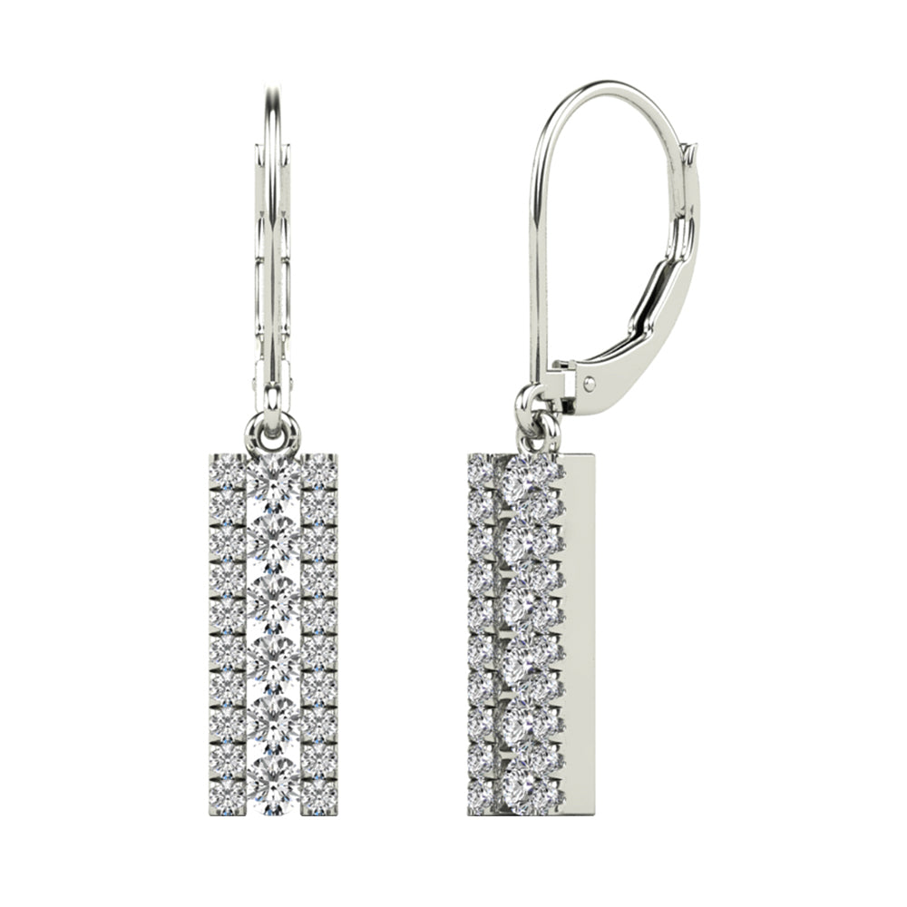 14Kt White Gold Diamond 1/2Ctw Earring