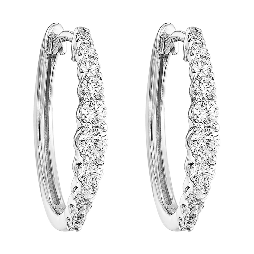 14Kt White Gold Diamond 1/2Ctw Earring