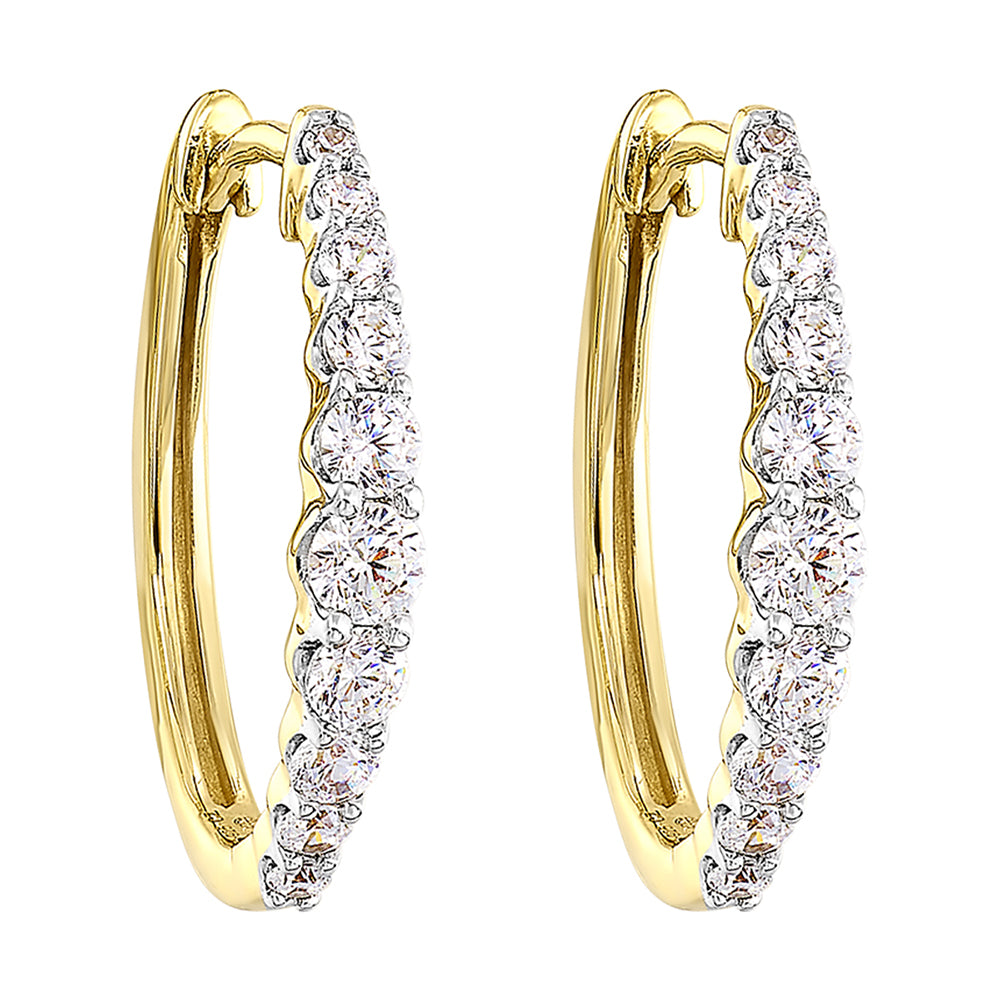 14Kt Yellow Gold Diamond 1/2Ctw Earring