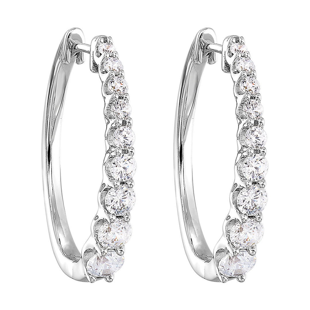 14Kt White Gold Diamond 1 1/2Ctw Earring