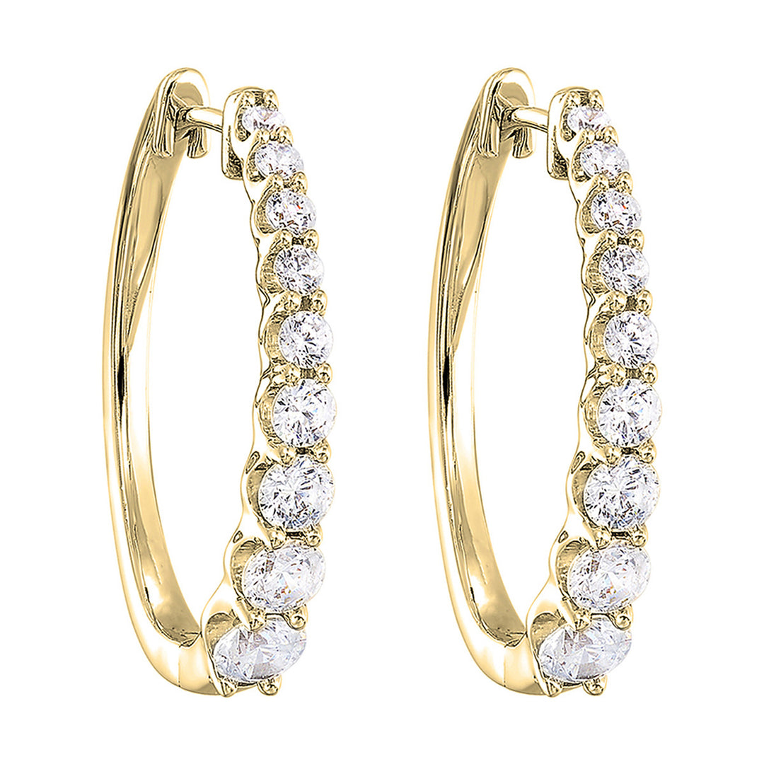 14Kt Yellow Gold Diamond 2Ctw Earring
