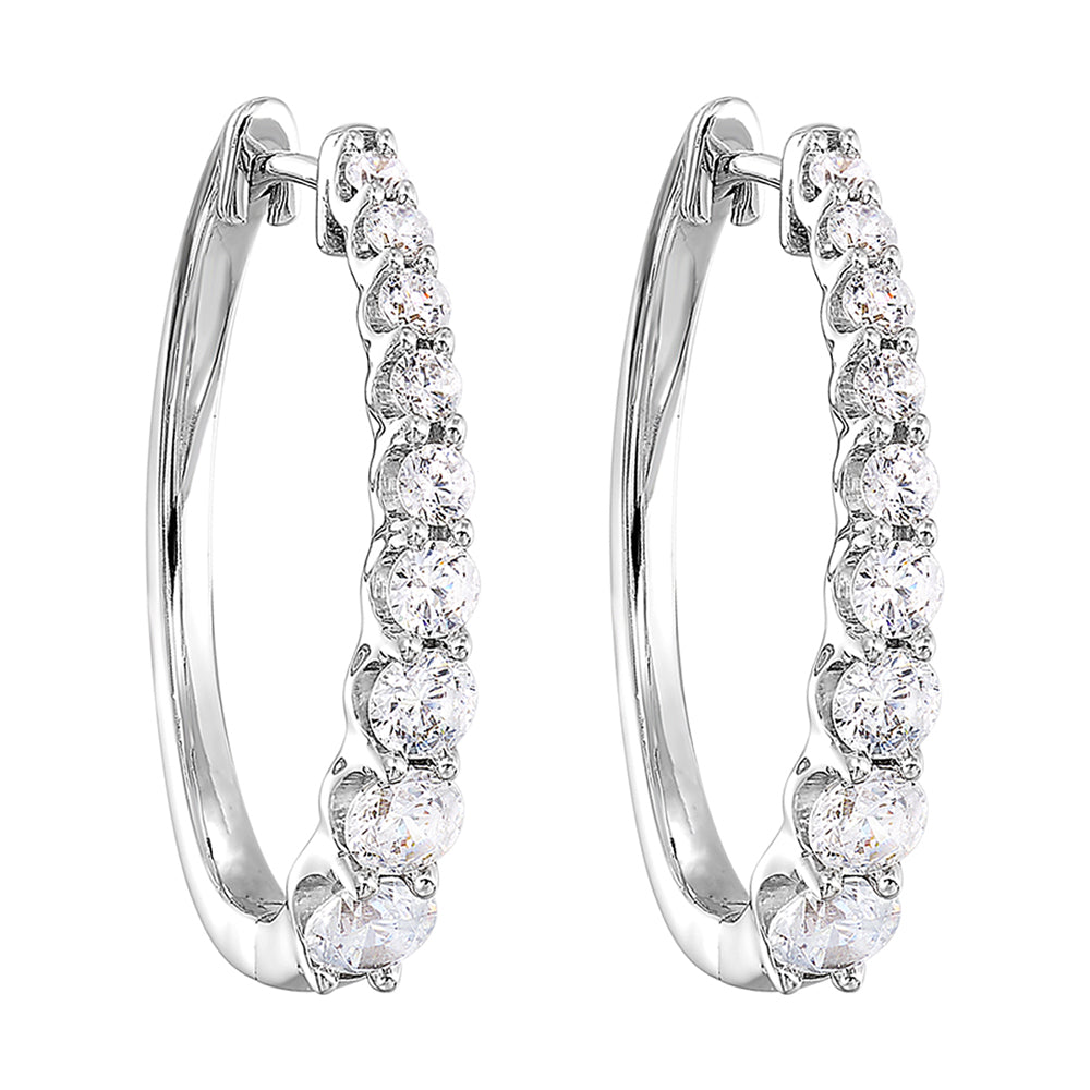 14Kt White Gold Diamond 1/2Ctw Earring