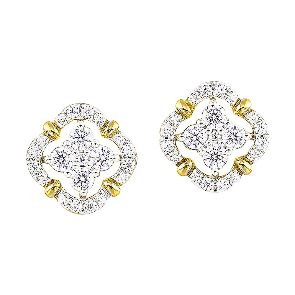 14Kt Yellow Gold Diamond 1/2Ctw Earring