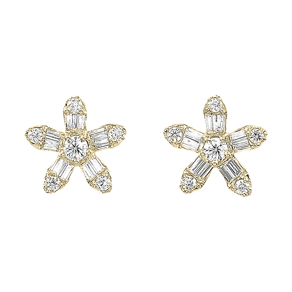 10kt Yellow Gold Diamond 1/3Ctw Earring