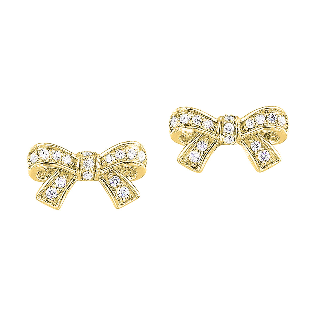 10Kt Yellow Gold Diamond 1/7Ctw Earring
