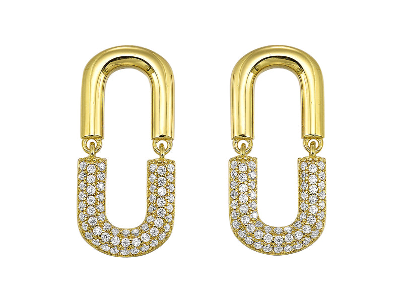 Silver Yellow Earring