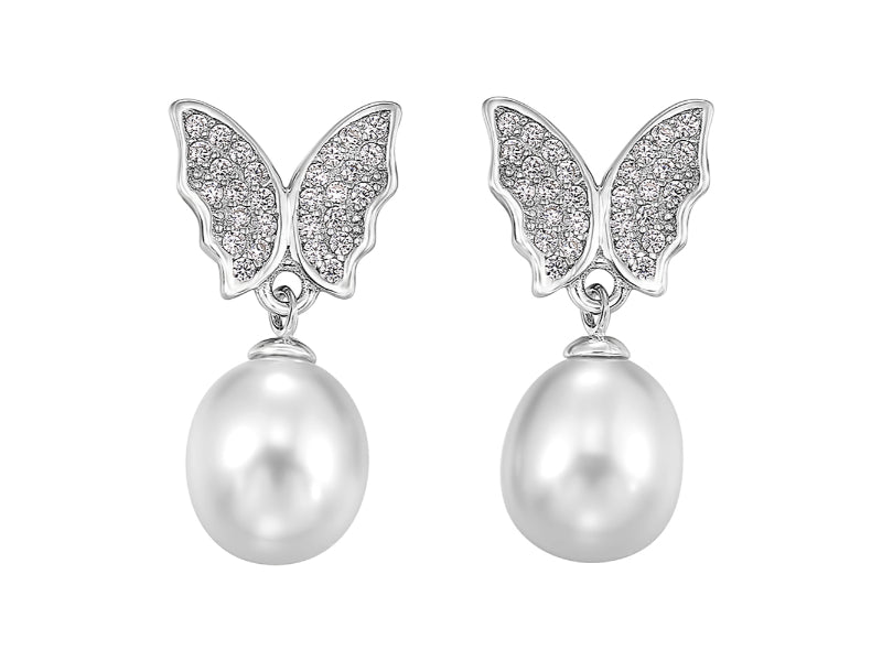 Silver Pearl Earring