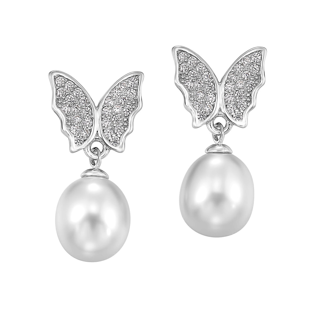Silver Pearl Earring