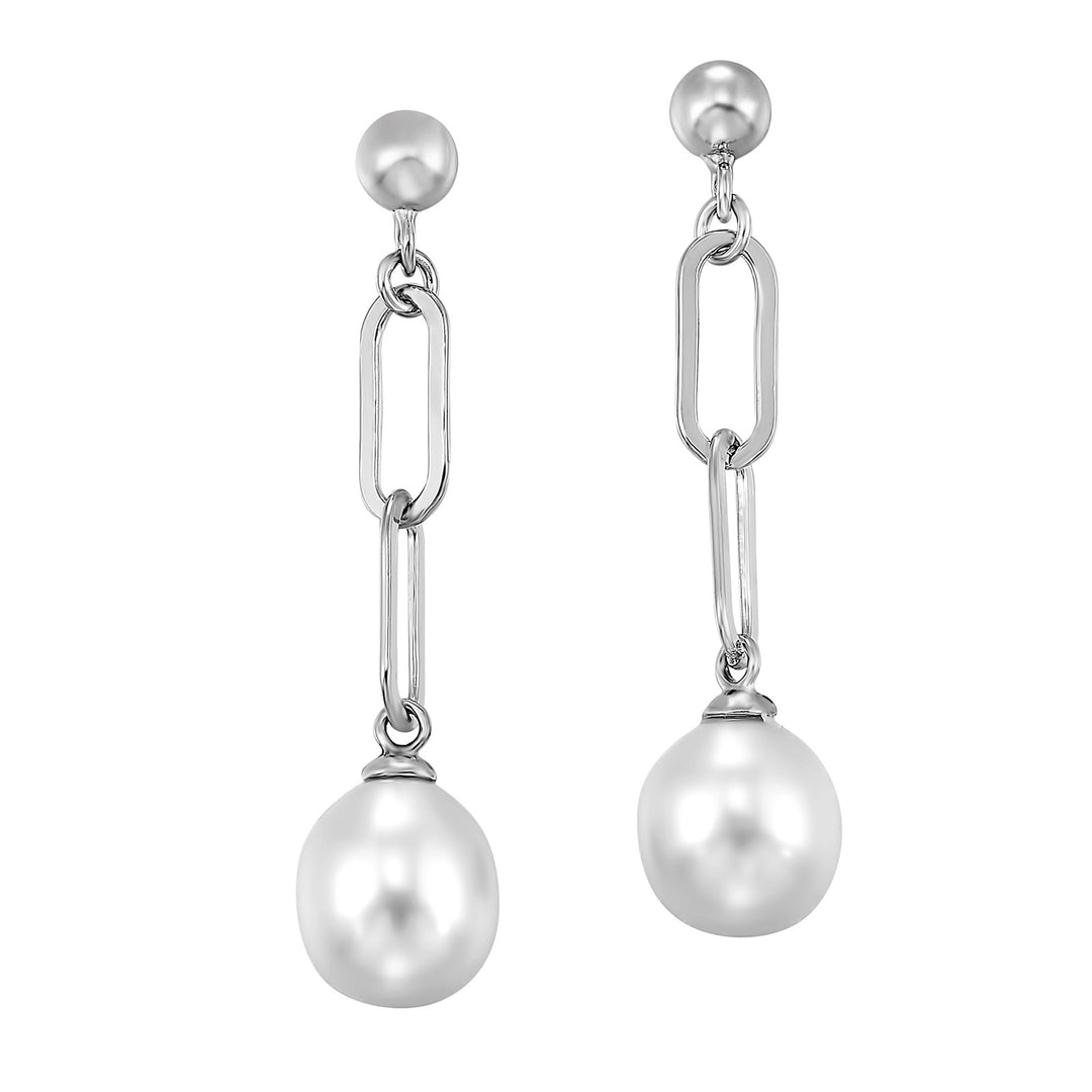 Silver Pearl Earring