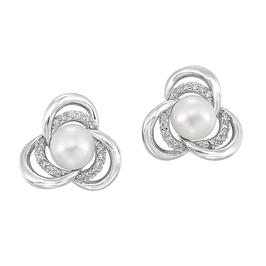 Silver Pearl Earring