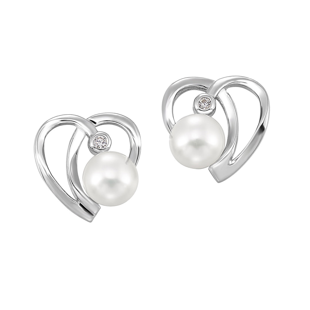 Silver Pearl Earring