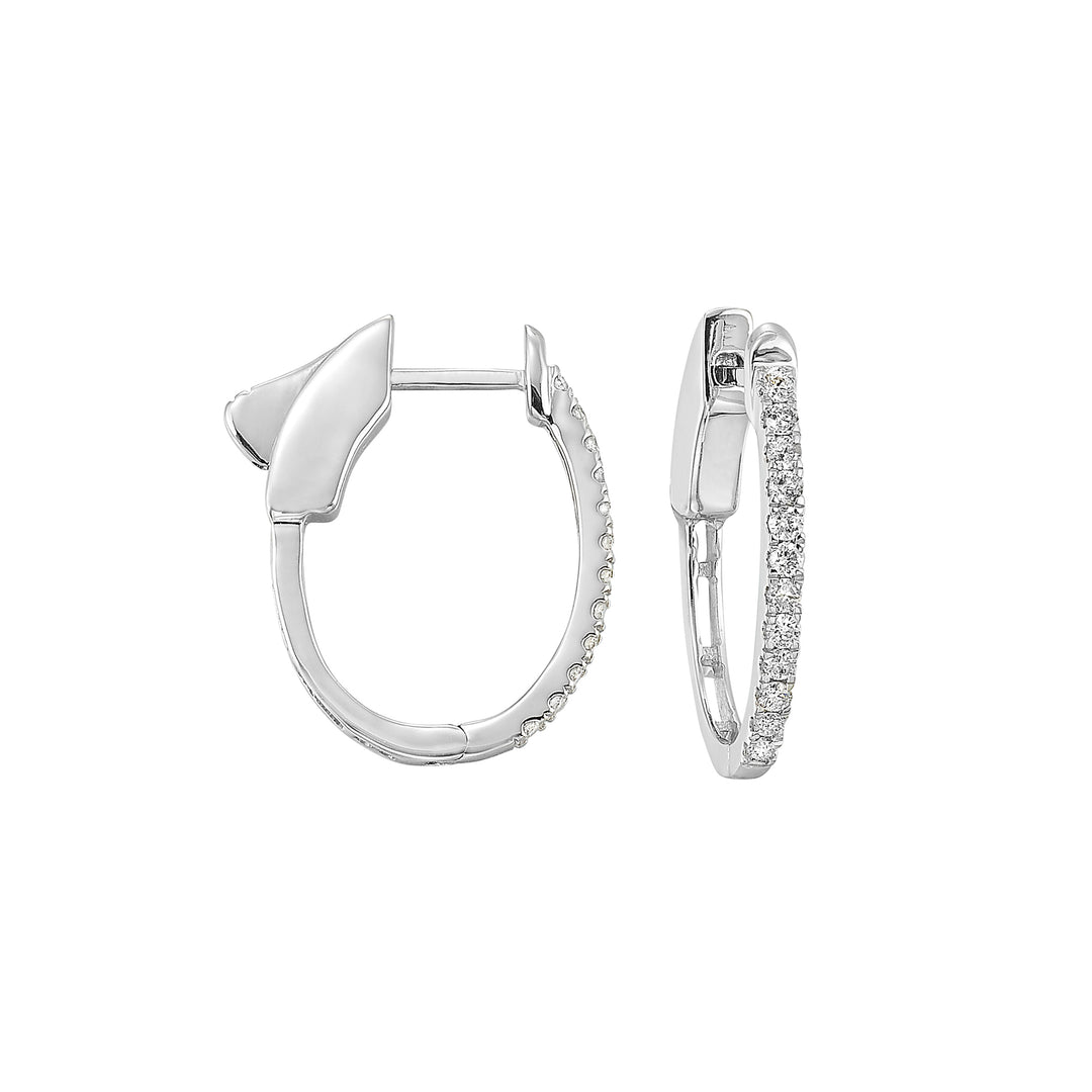 14Kt White Gold Diamond 1/4Ctw Earring