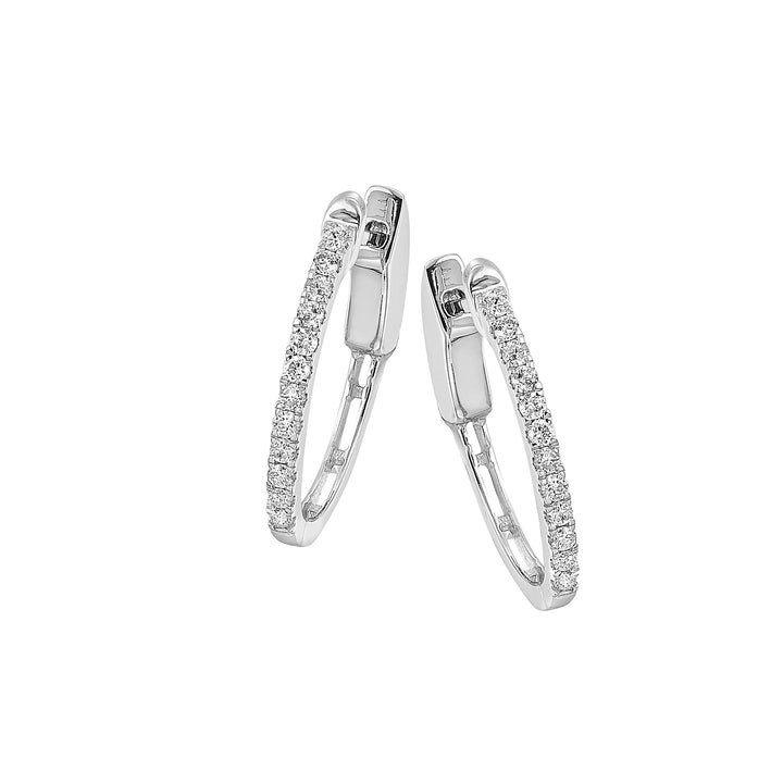 14Kt White Gold Diamond 1/4Ctw Earring