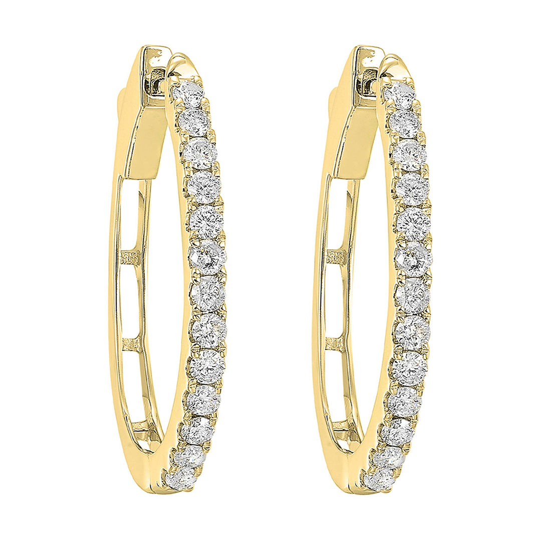 14Kt Yellow Gold Diamond 1/4Ctw Earring