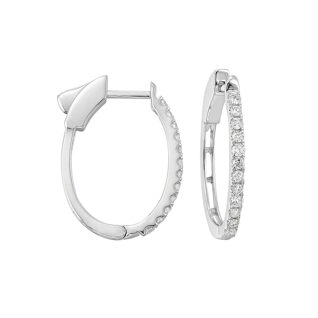 14Kt White Gold Diamond 1/2Ctw Earring