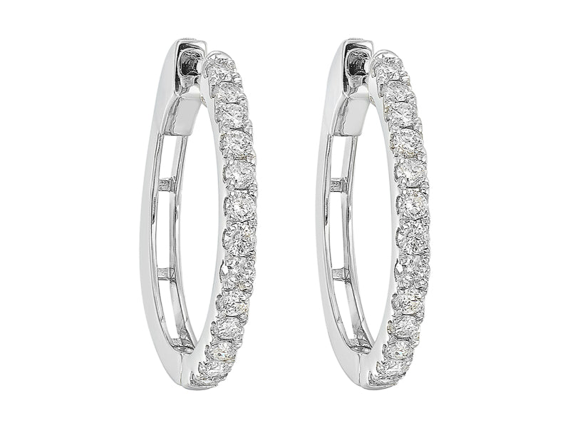 14Kt White Gold Diamond 1Ctw Earring