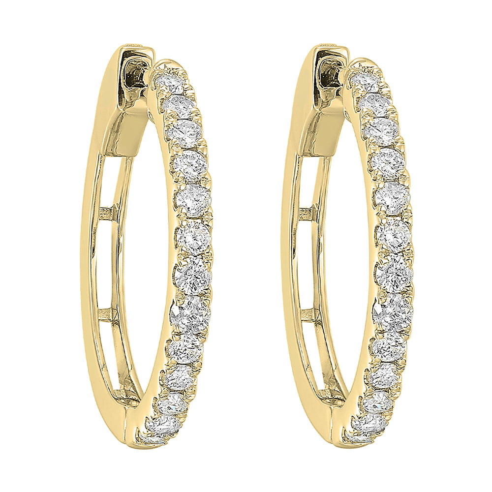 14Kt Yellow Gold Diamond 1/2Ctw Earring