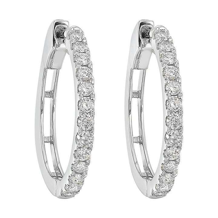 14Kt White Gold Diamond 1Ctw Earring