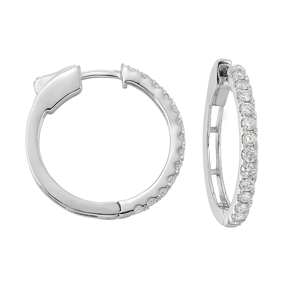 14Kt White Gold Diamond 1Ctw Earring