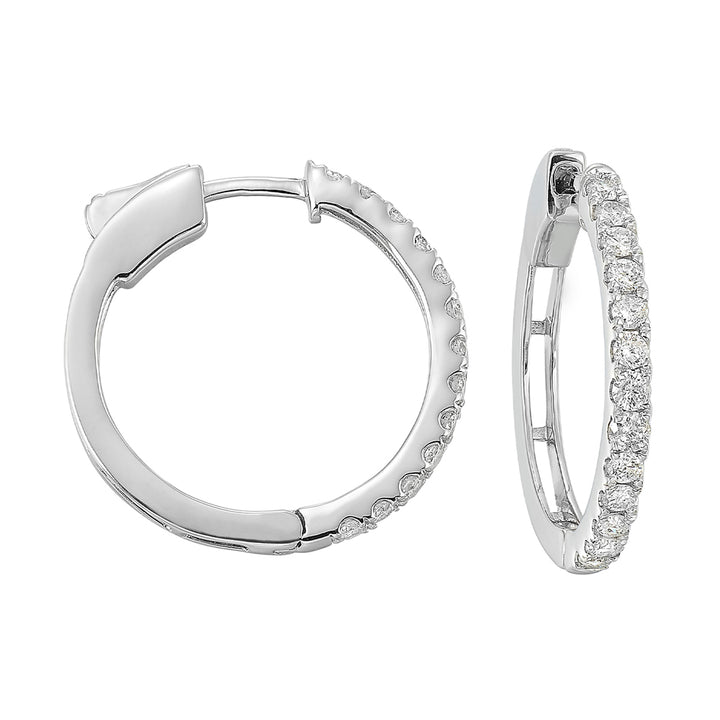 14Kt White Gold Diamond 1Ctw Earring
