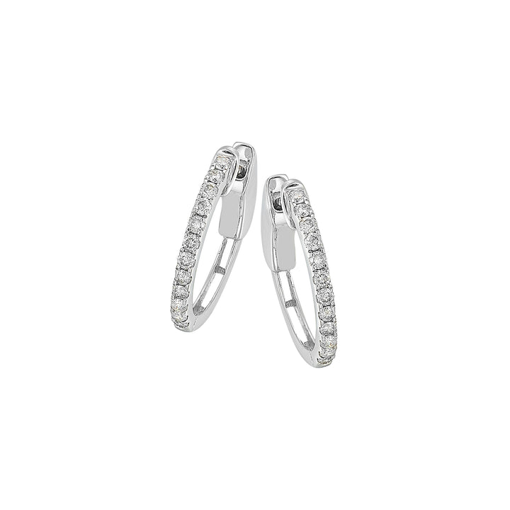 14Kt White Gold Diamond 1/4Ctw Earring