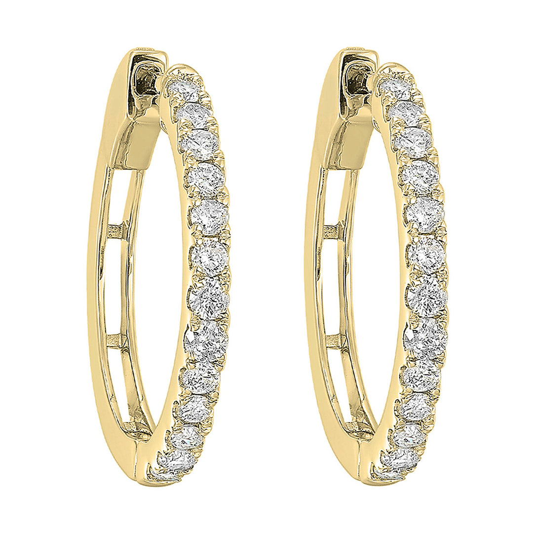 14Kt Yellow Gold Diamond 1/4Ctw Earring