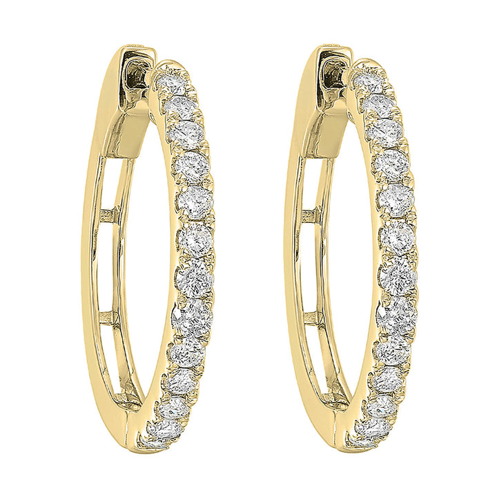 14Kt Yellow Gold Diamond 1/4Ctw Earring