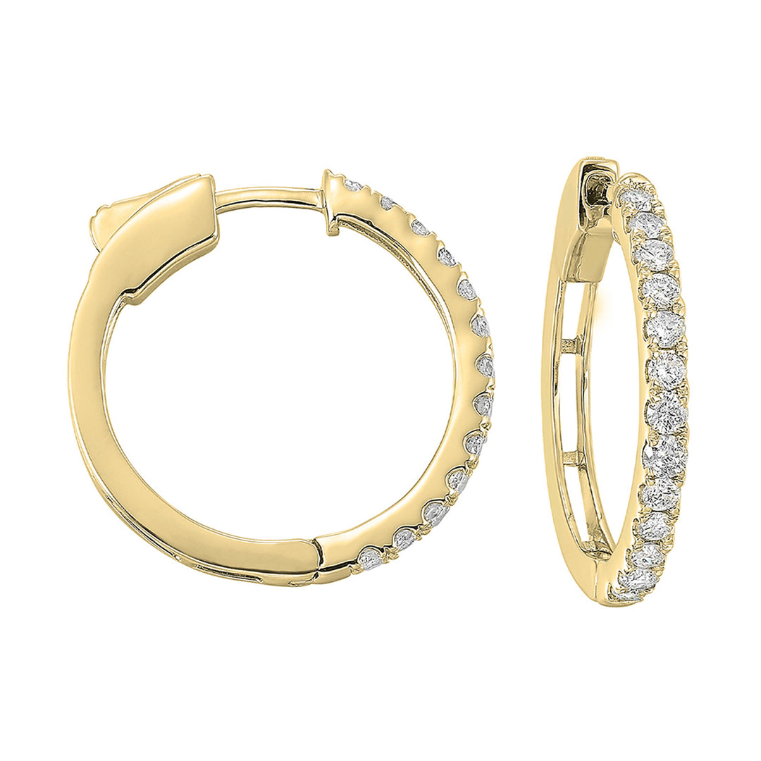 14Kt Yellow Gold Diamond 1/4Ctw Earring