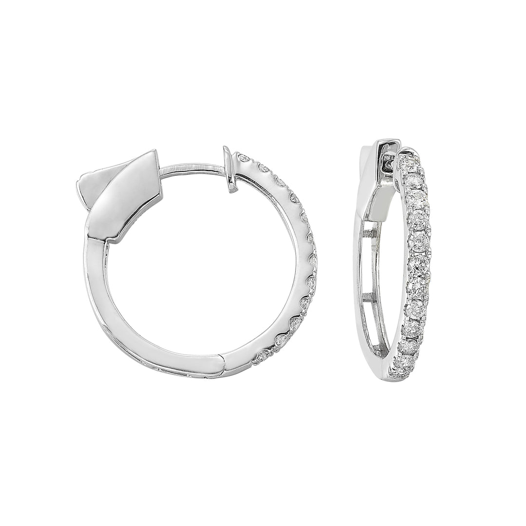 14Kt White Gold Diamond 1/2Ctw Earring