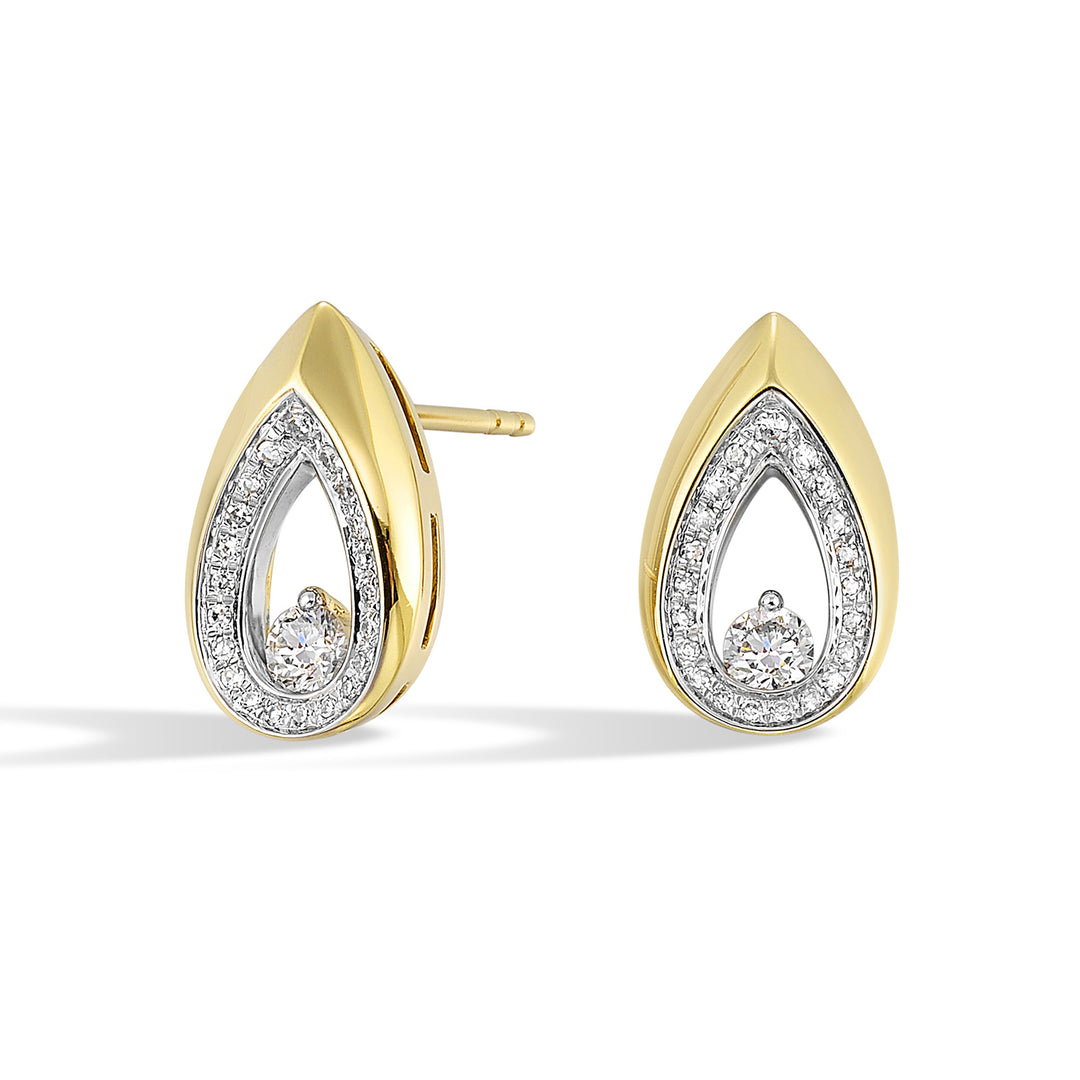 14Kt Yellow Gold Diamond 1/3Ctw Earring