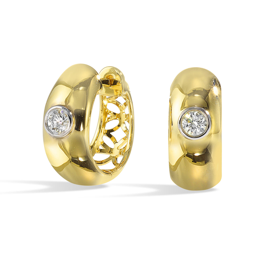 14Kt Yellow Gold Diamond 1/6Ctw Earring