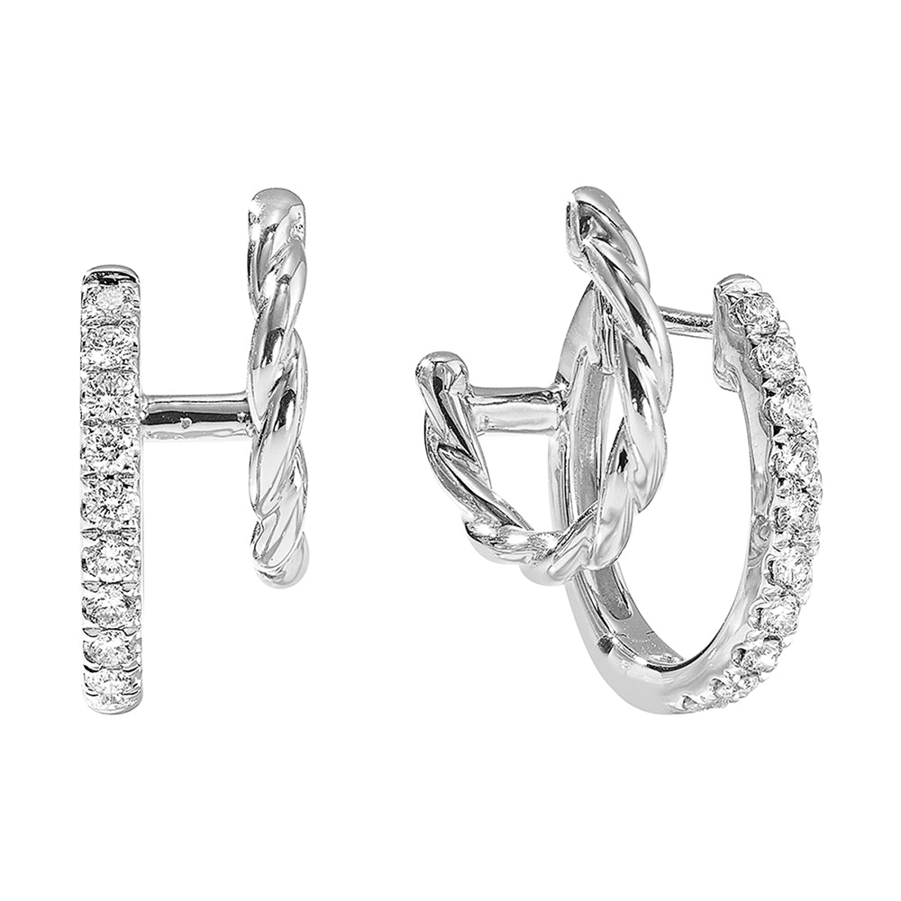 14Kt White Gold Diamond 1/3Ctw Earring