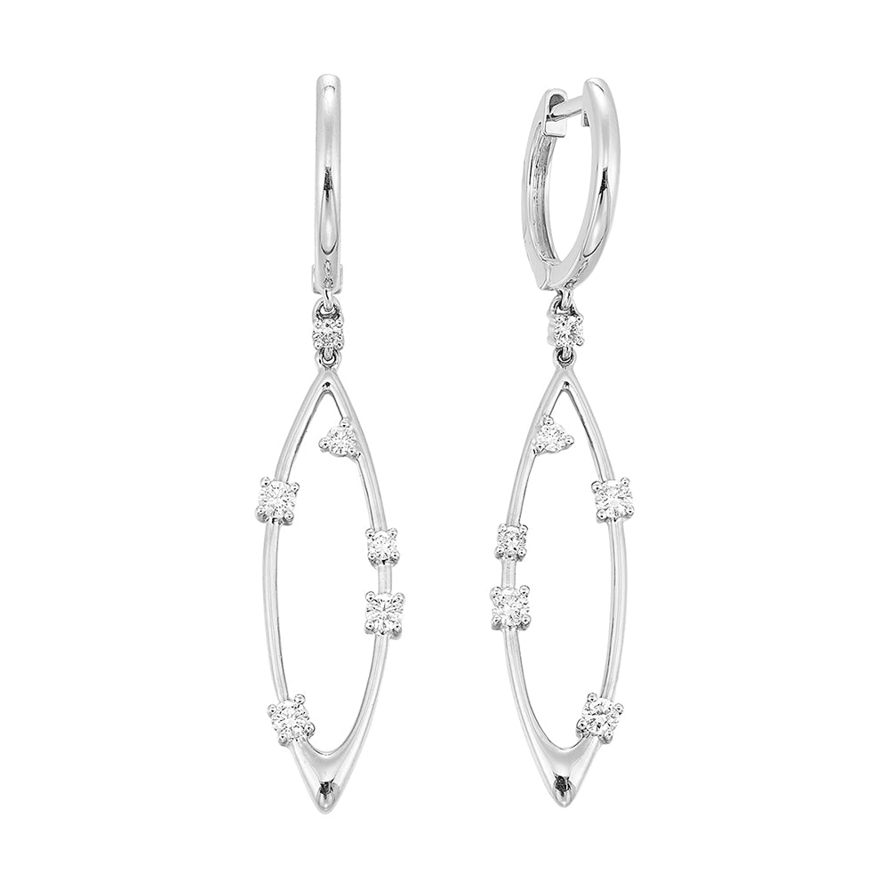 14Kt White Gold Diamond 1/3Ctw Earring
