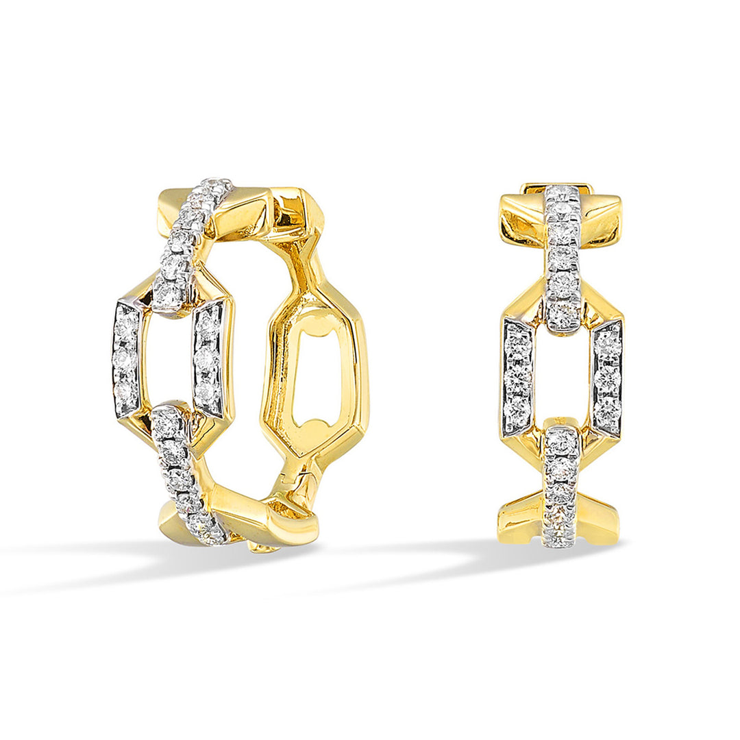 14Kt Yellow Gold Diamond 1/3Ctw Earring