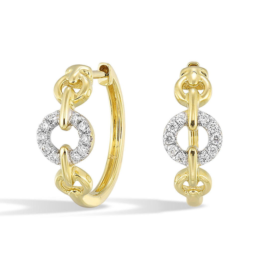 14Kt Yellow Gold Diamond 1/8Ctw Earring
