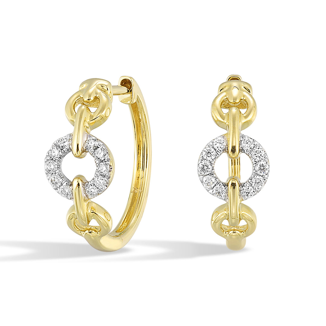 14Kt Yellow Gold Diamond 1/8Ctw Earring