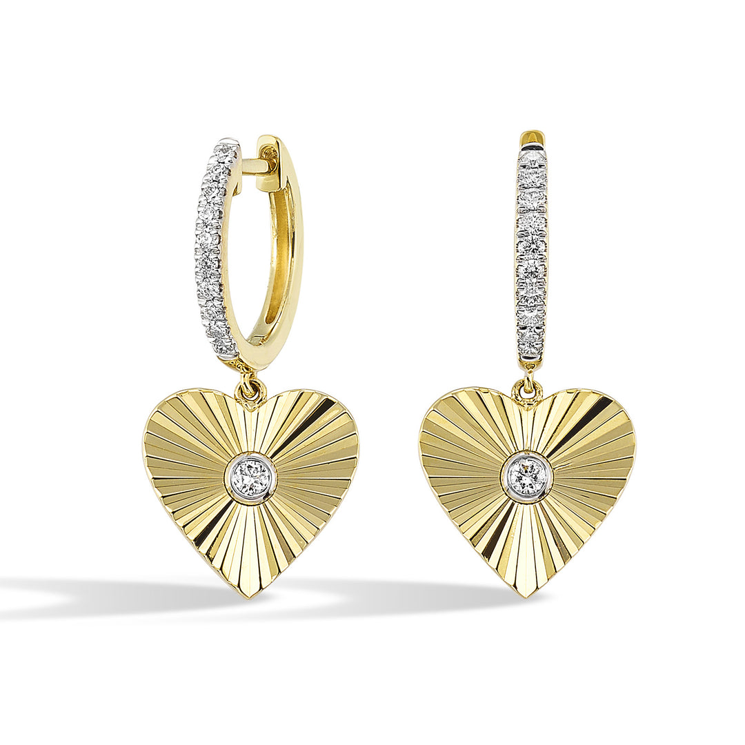 14Kt Yellow Gold Diamond 1/7Ctw Earring