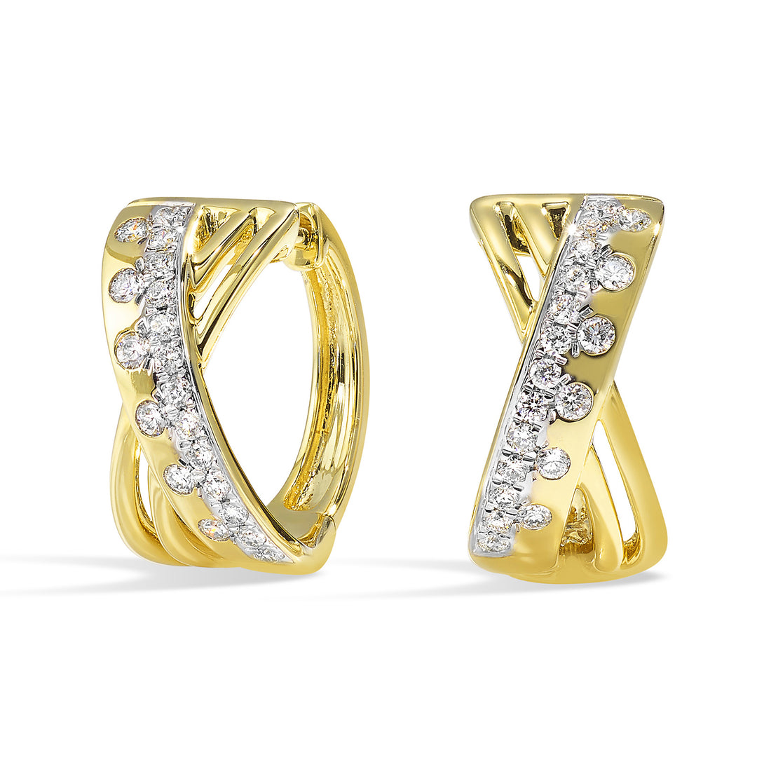 14Kt Yellow Gold Diamond 1/3Ctw Earring