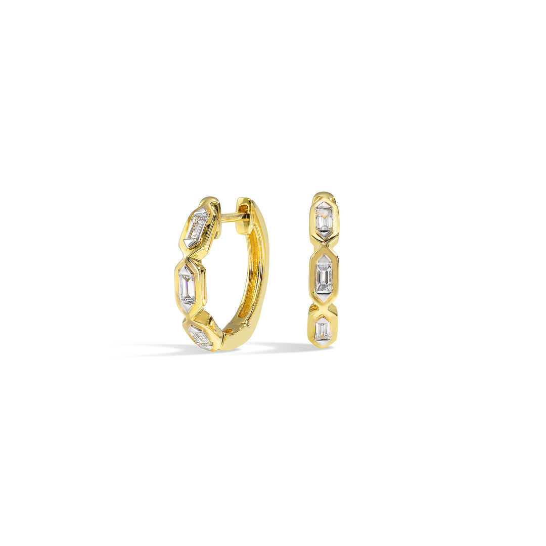 14Kt Yellow Gold Diamond 1/4Ctw Earring