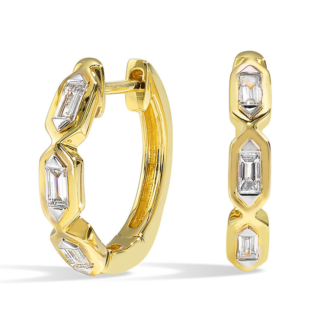 14Kt Yellow Gold Diamond 1/4Ctw Earring