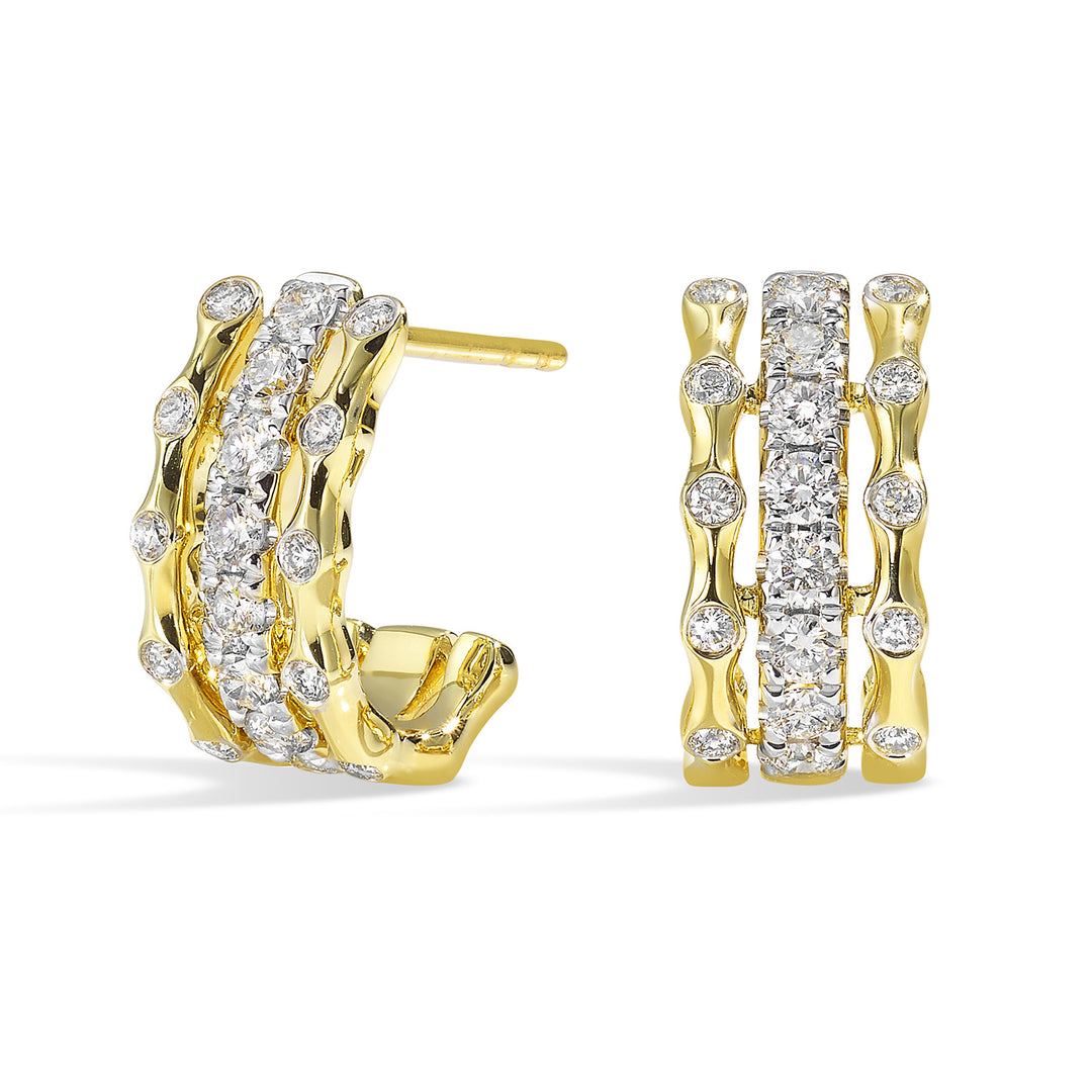 14Kt Yellow Gold Diamond 3/4Ctw Earring