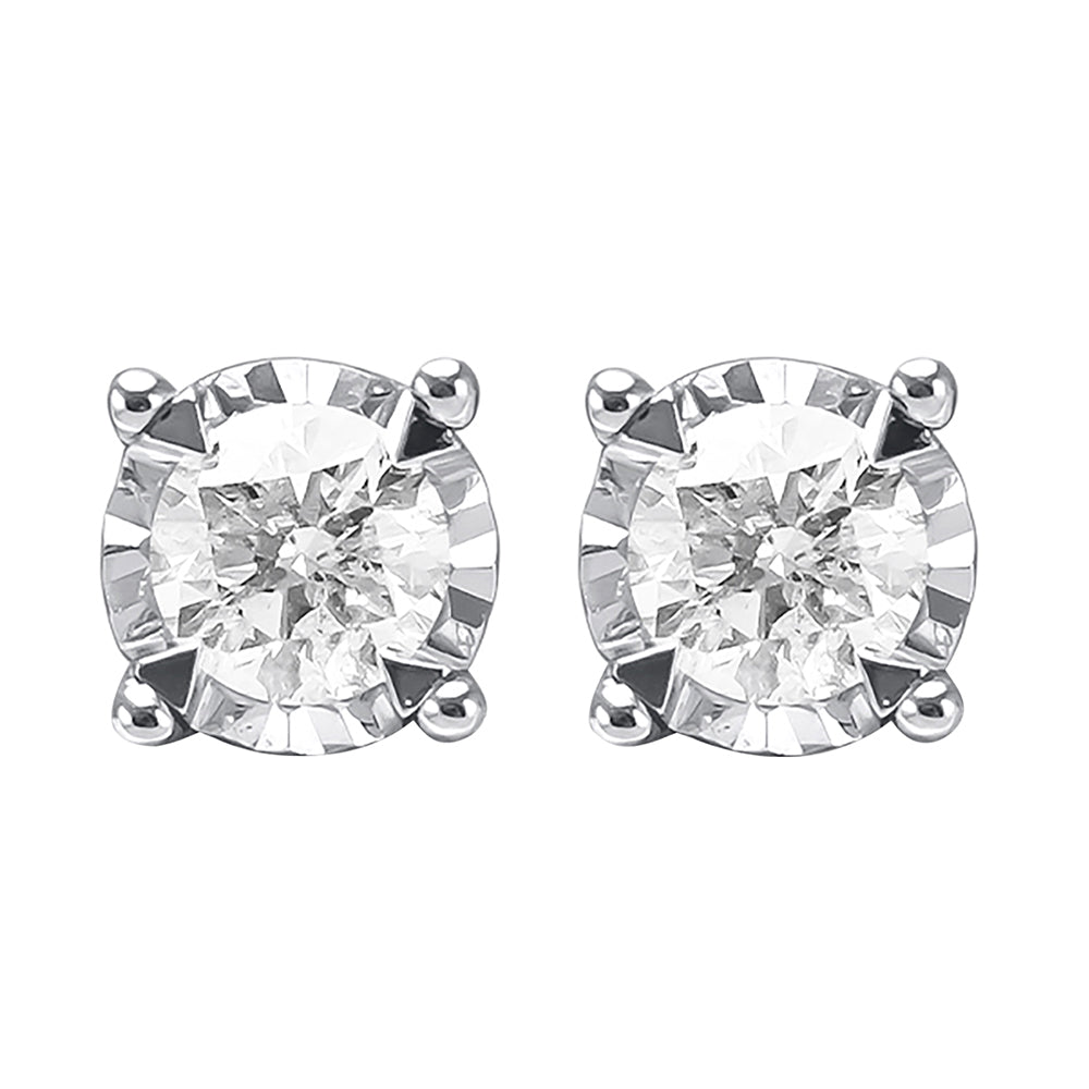 14Kt White Gold Diamond 3/4Ctw Earring
