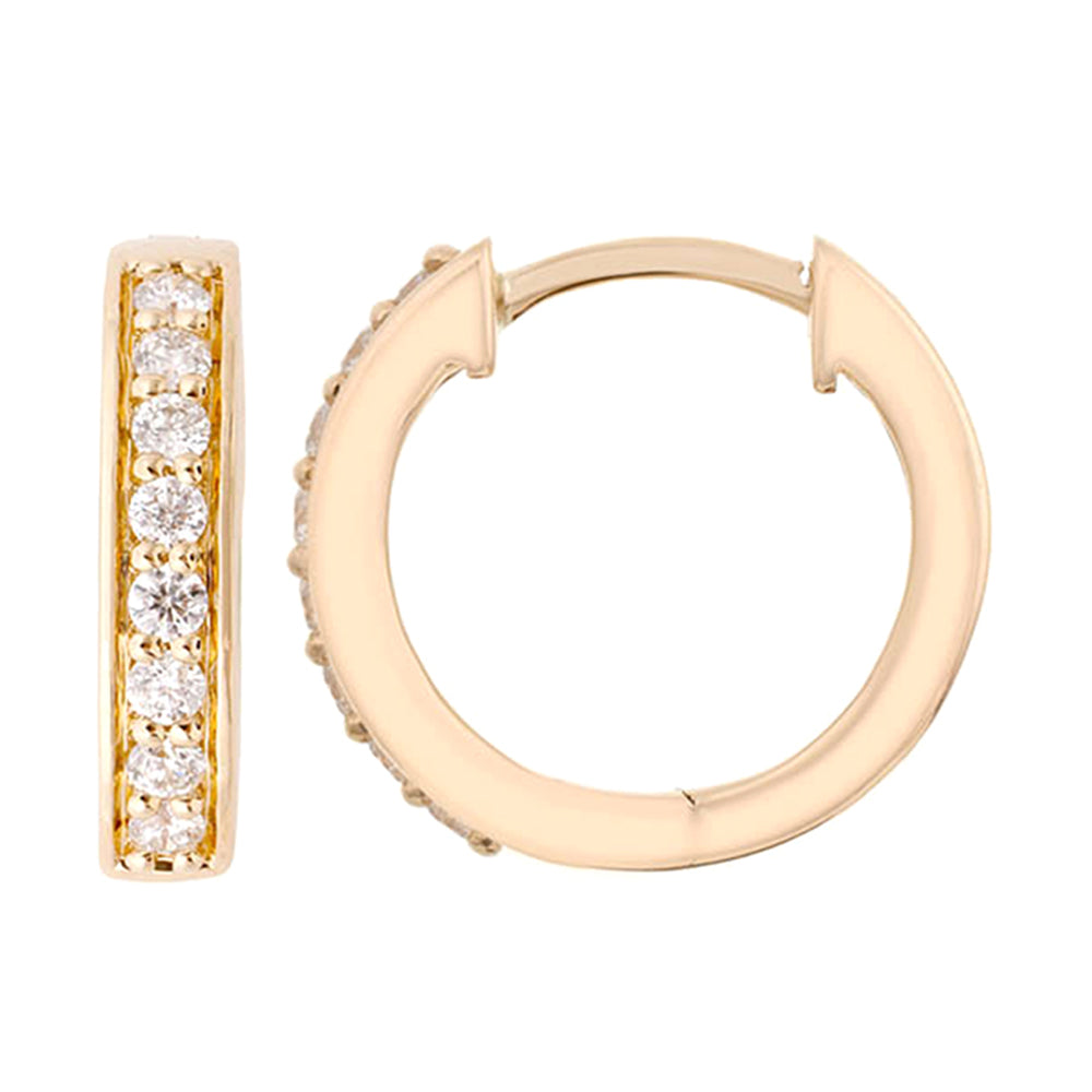 89Facet 14Kt Yellow Gold Diamond 1/4Ctw Earring