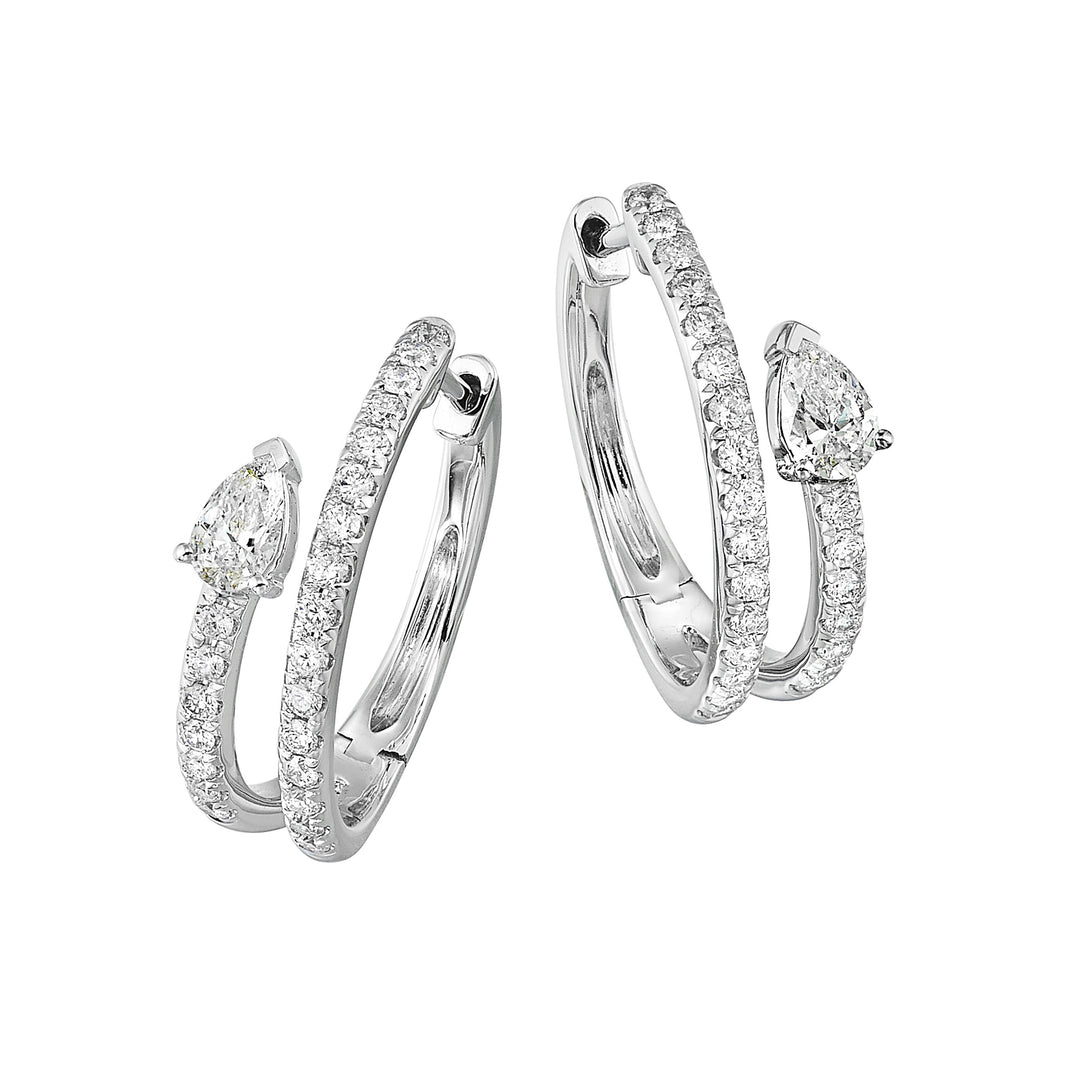 14Kt White Gold Diamond 3/4Ctw Earring