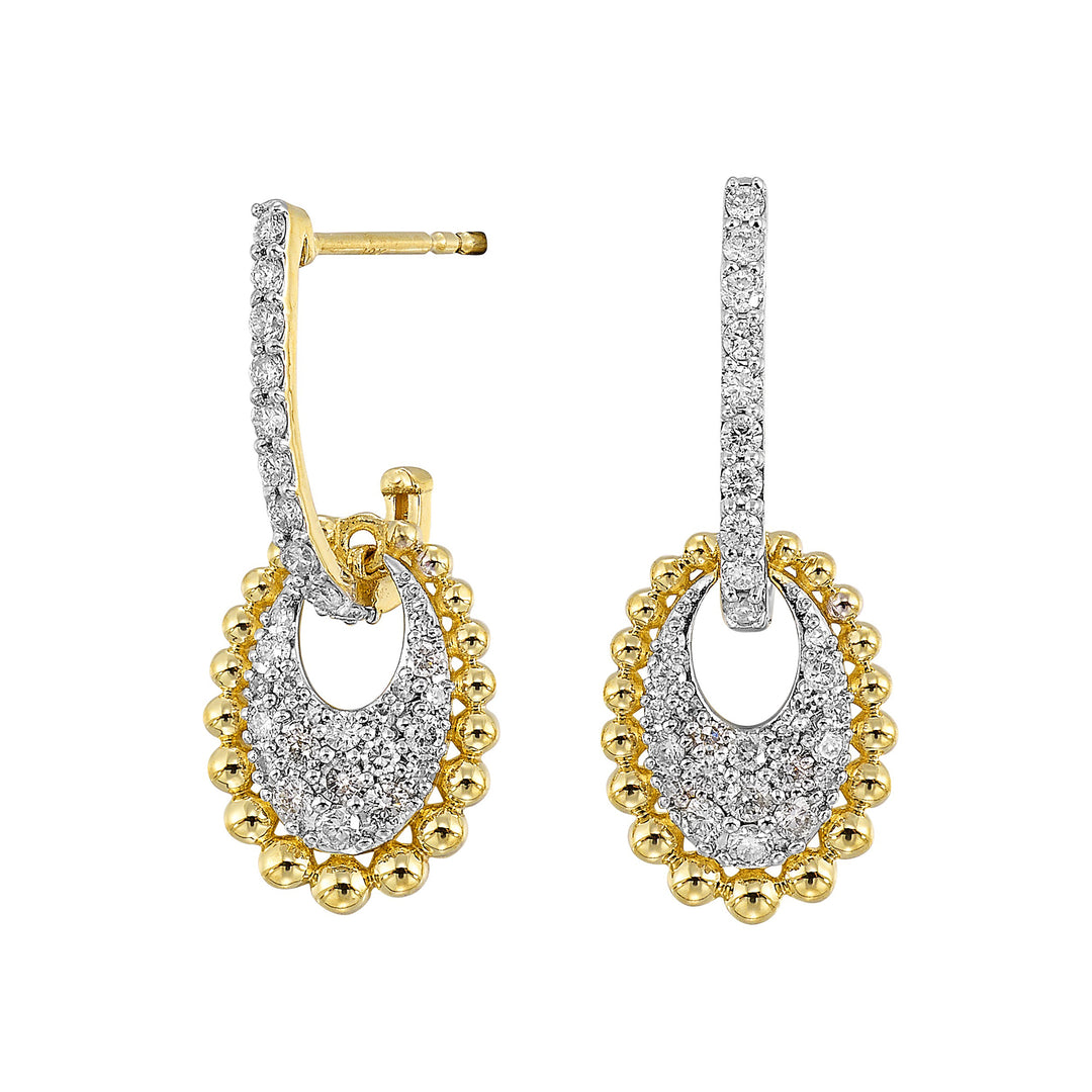10Kt Yellow Gold Diamond 3/4Ctw Earring